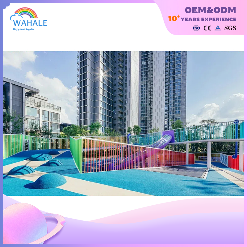 Sales Center Outdoor Blue Children's Playground Customized Children's Unpowered Park Equipment Dealer