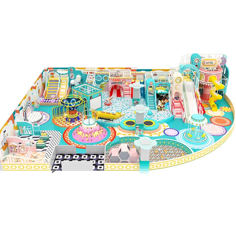 Colorful braided rope spider tower