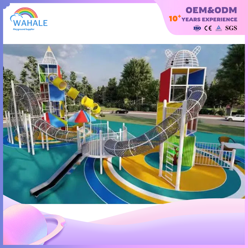 Early Education Center Outdoor Color Cartoon Children Physical Exercise Playground Equipment Supplier