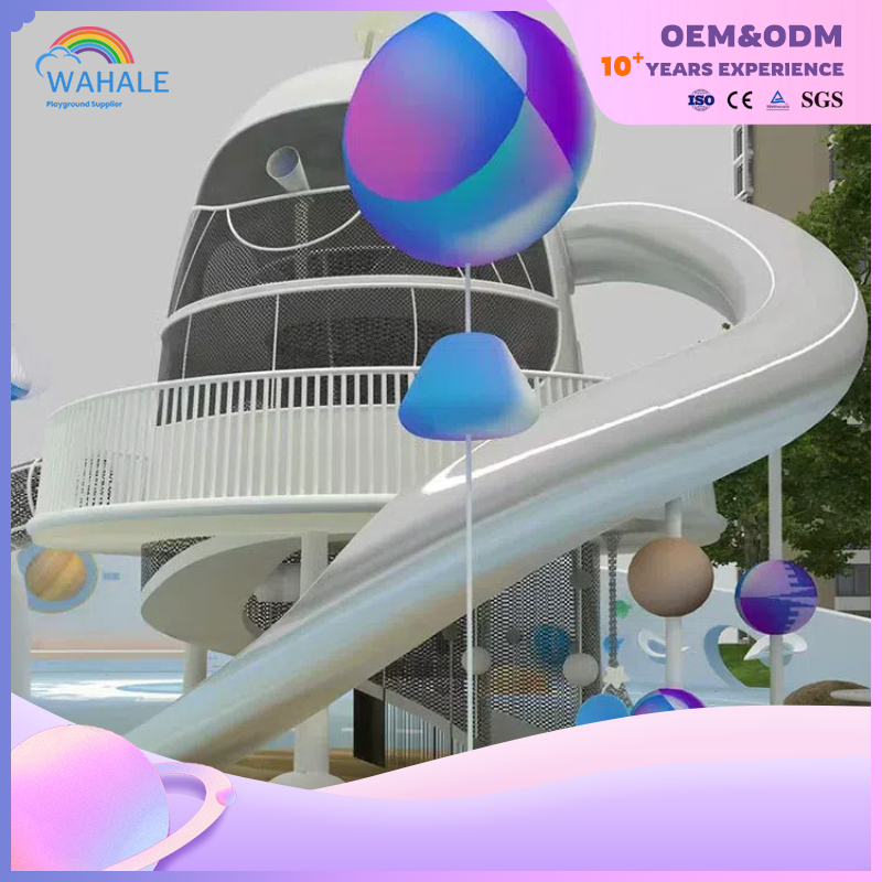 Outdoor Children's Cartoon Egg Stainless Steel Slide in Shopping Mall Non-powered Playground Equipment