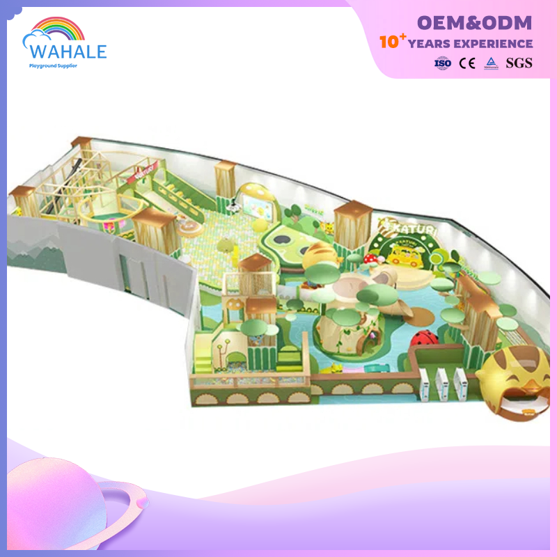 Sales Center Outdoor Green Forest Theme Customized Children's Playground Equipment Builder