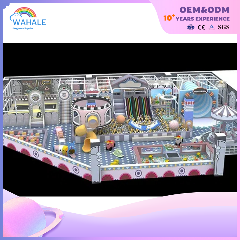 Sales Center Interior Purple Castle Shape Children's Soft Decoration Playground Equipment Dealer