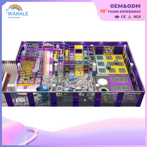 Mall Outdoor Purple Video Game Theme Customized Children's Parkour Playground Equipment Dealer