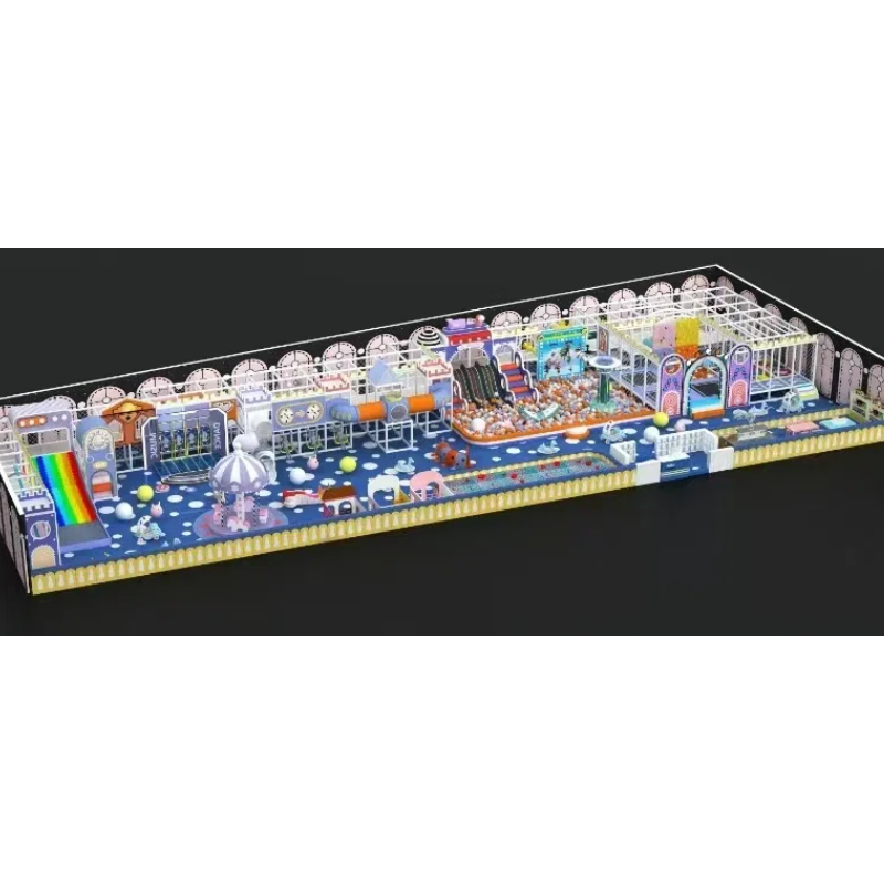 Blue flying machine molding ball blower