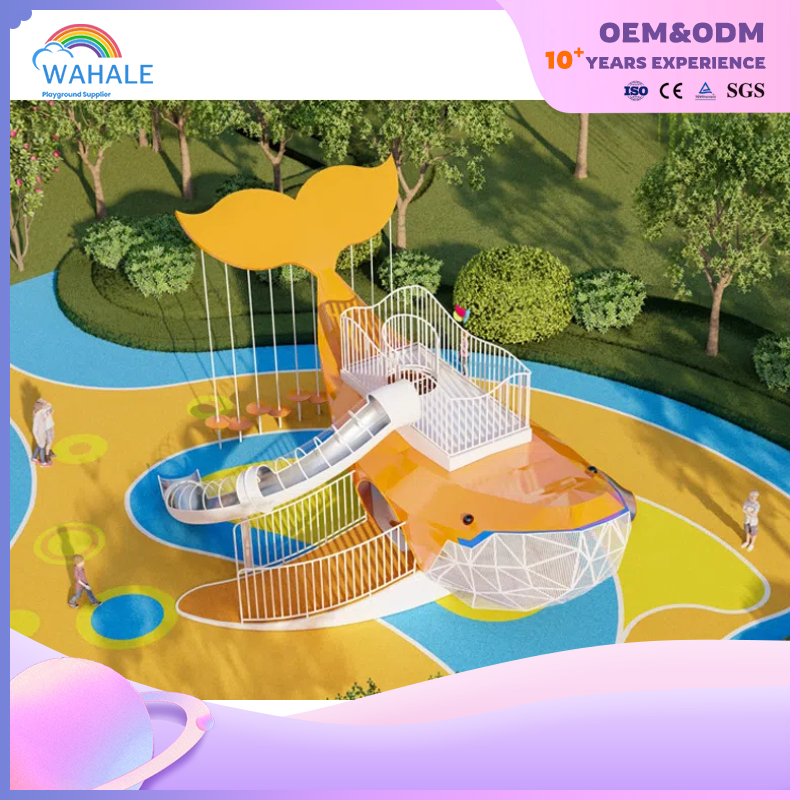 Scenic Spot Outdoor Whale Shape Playground Customized Children's Physical Exercise Playground Equipment