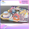 A 400-square-meter Indoor Macaron-colored Castle-shaped Customized Children's Maze Playground Equipment
