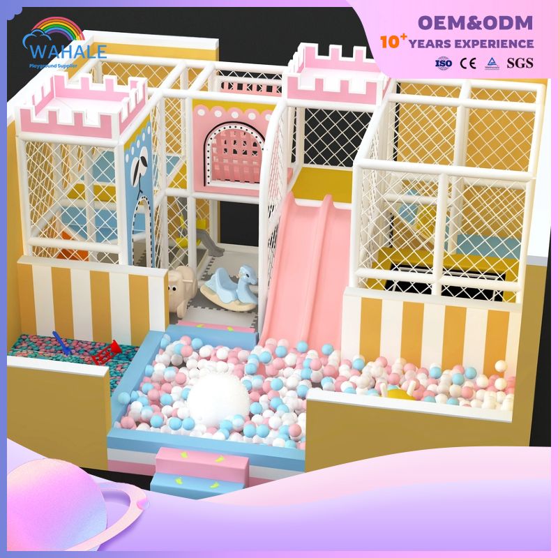 Macaron Color Indoor Play Area Facilities Customized Solutions for Children's Small Commercial Playground Wholesale