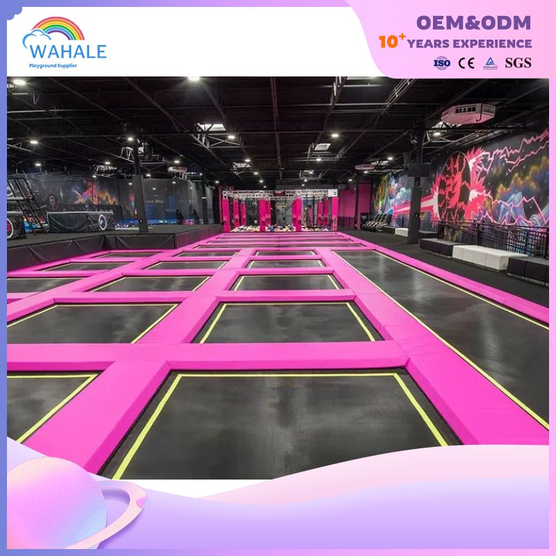 Macaron Color Custom Indoor Children's Trampoline Park Children's Parkour Escape Playground Facilities