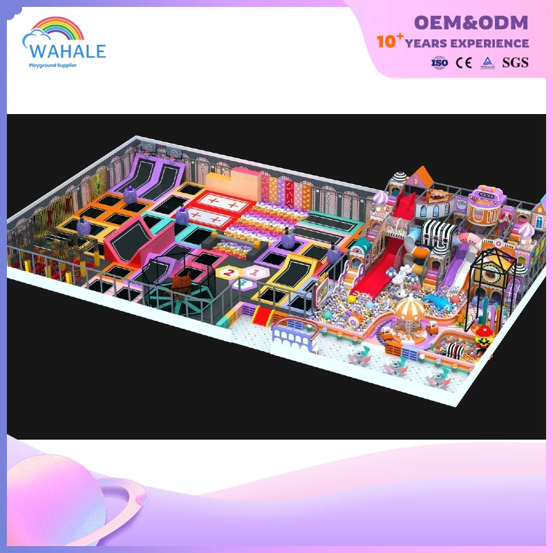 Large indoor trampoline park solution Business Adventure Children's trampoline park equipment wholesale
