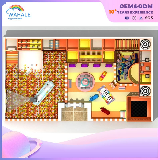 Kindergarten Indoor Macaron Color Theme Customized Children's Playground Equipment Wholesale