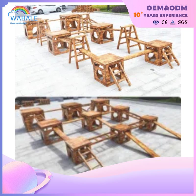 Carbonized Camphor Pine Climbing Combination Children's Play Equipment Wholesale