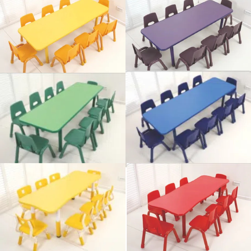 six tables and chairs