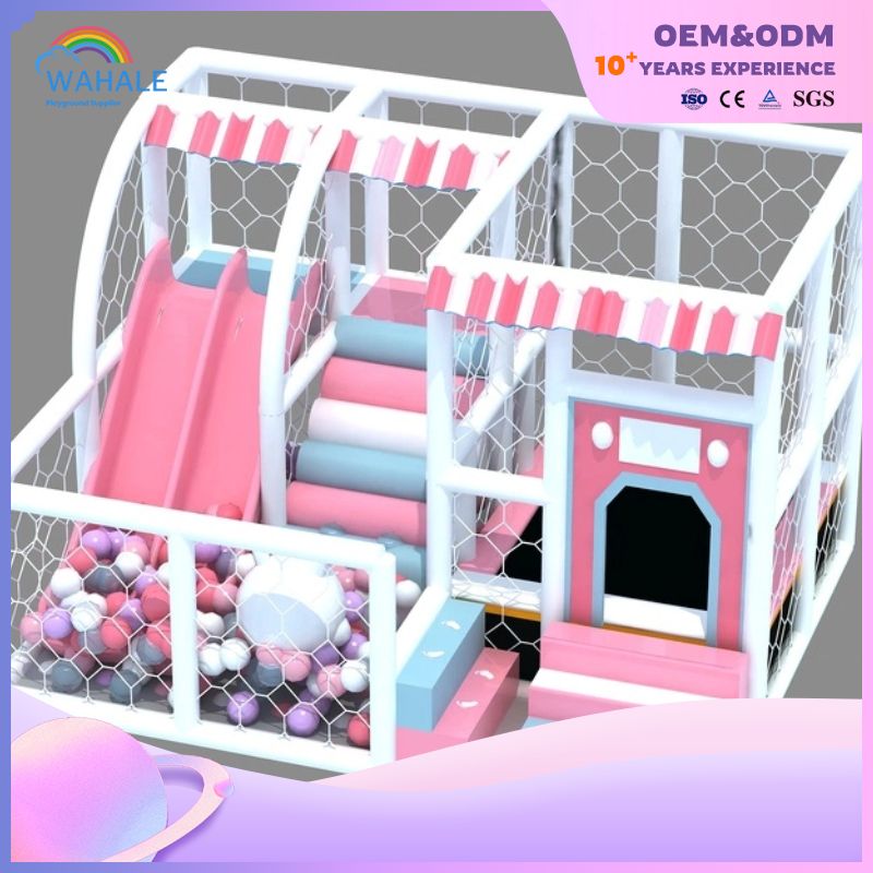 Small Indoor Macaron Color Children's Playground Equipment Customization Supplier