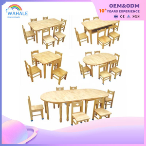 Children's Indoor Solid Wood Table And Chair Customized Special-shaped Children's Table And Chair Equipment