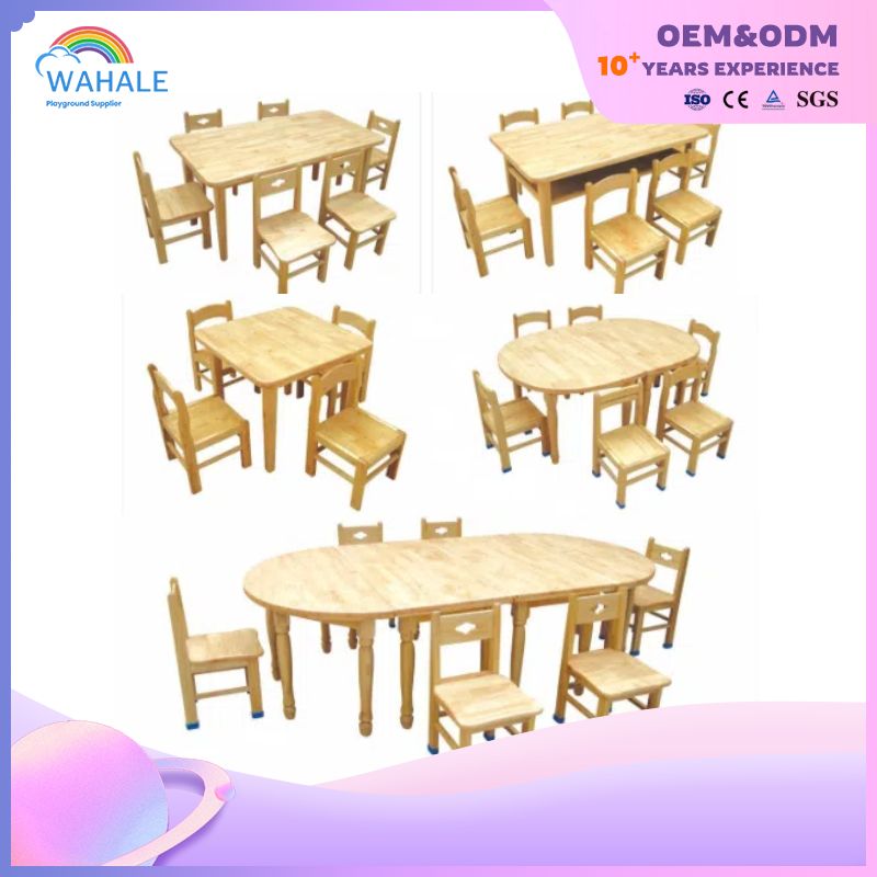 Children's Indoor Solid Wood Table And Chair Customized Special-shaped Children's Table And Chair Equipment