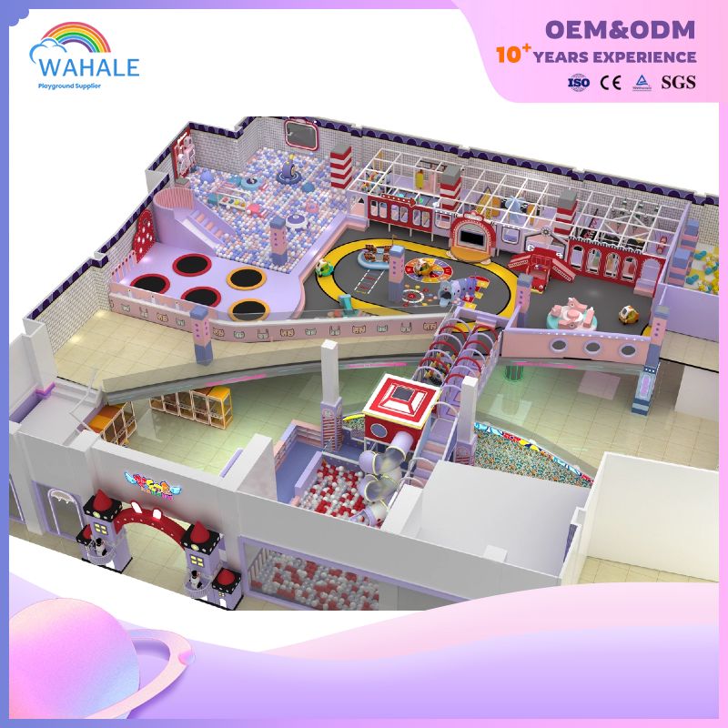 Robot Theme Customized Indoor Playground Children Indoor Purple Series Amusement Park Equipment