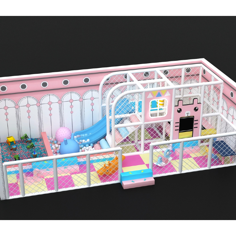 indoor pink castle trampoline