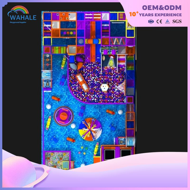 Cartoon Characters Space Theme Customized Children's Playground Indoor Spaceship Amusement Park Equipment