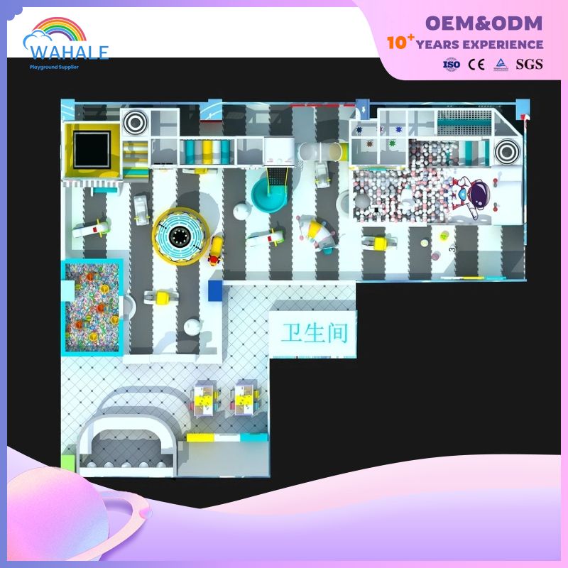 Astronaut Theme Customized Children's Playground Indoor Blue Color Amusement Park Equipment Wholesale