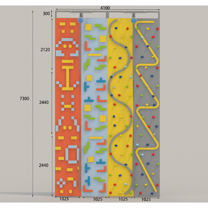 high-rise rope climbing wall