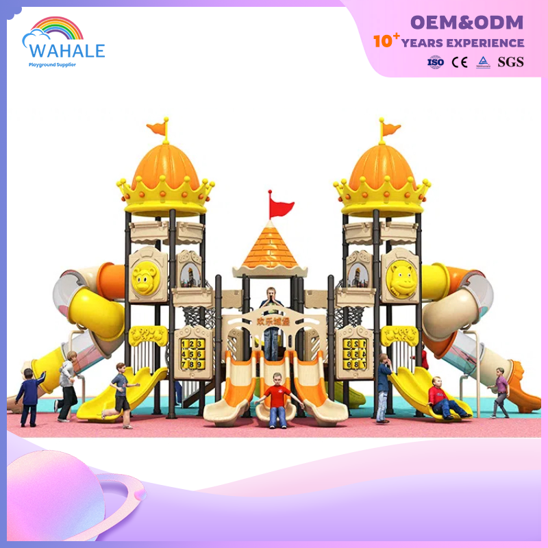 Park Outdoor Crown Modeling Custom Children's Orange Theme Playground Equipment Dealer