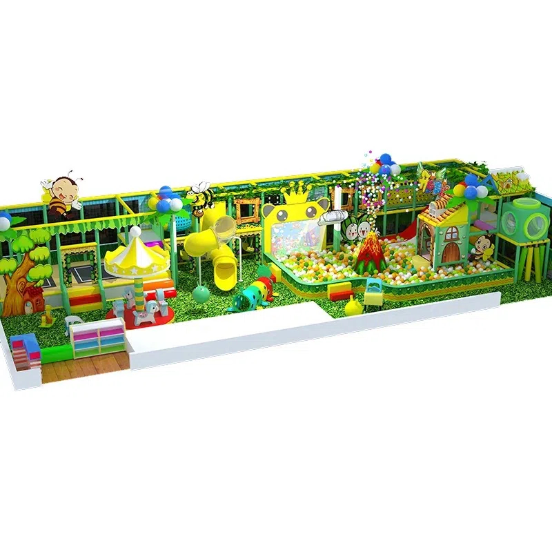 Jungle themed trampoline