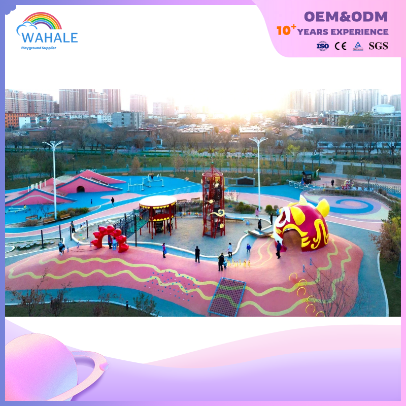 Scenic Spot Outdoor Lion Dance Modeling Custom Children's Unpowered Playground Equipment Builder