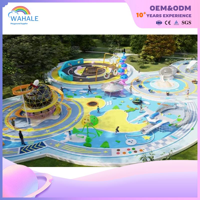 Interstellar Theme Customized Outdoor Sports Playground Children Color Rocket Shape Playground Equipment