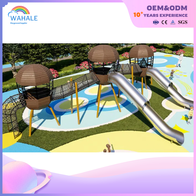 Sales Center Indoor Wood Acorn Shape Custom Children's Playground Equipment Wholesale