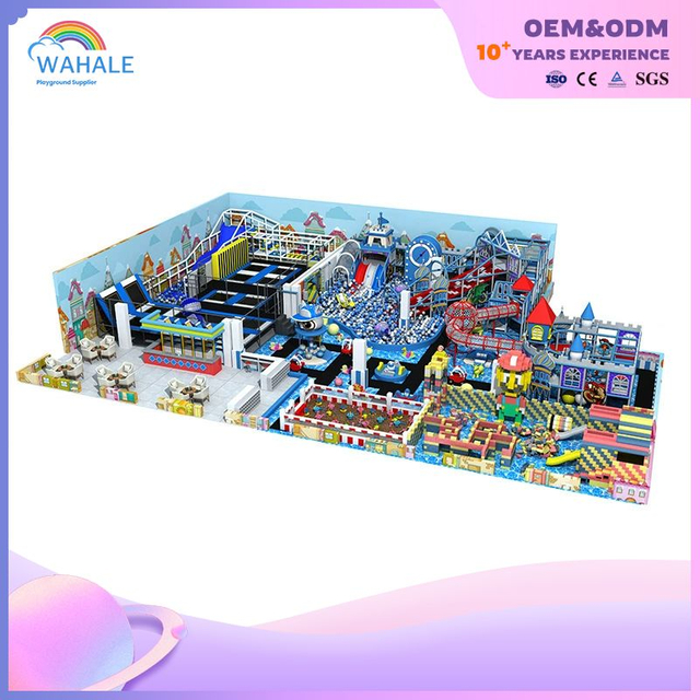 Blue Castle Theme Customized Children's Playground Soft Installation Space Indoor Park Equipment Supplier