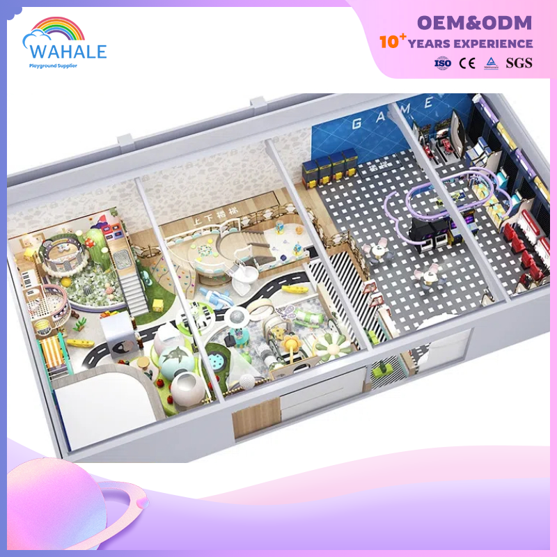 Shopping Mall Indoor Green Sun Plant Theme Customized Children's Soft Installation Playground Equipment