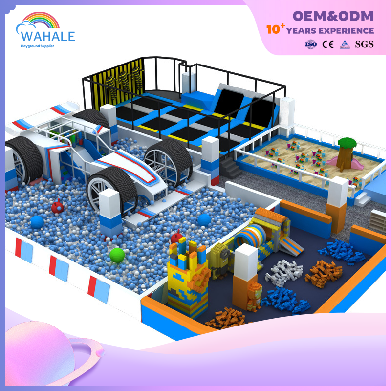Kindergarten Indoor Car Model Theme Custom Indoor Children's Trampoline Park Playground