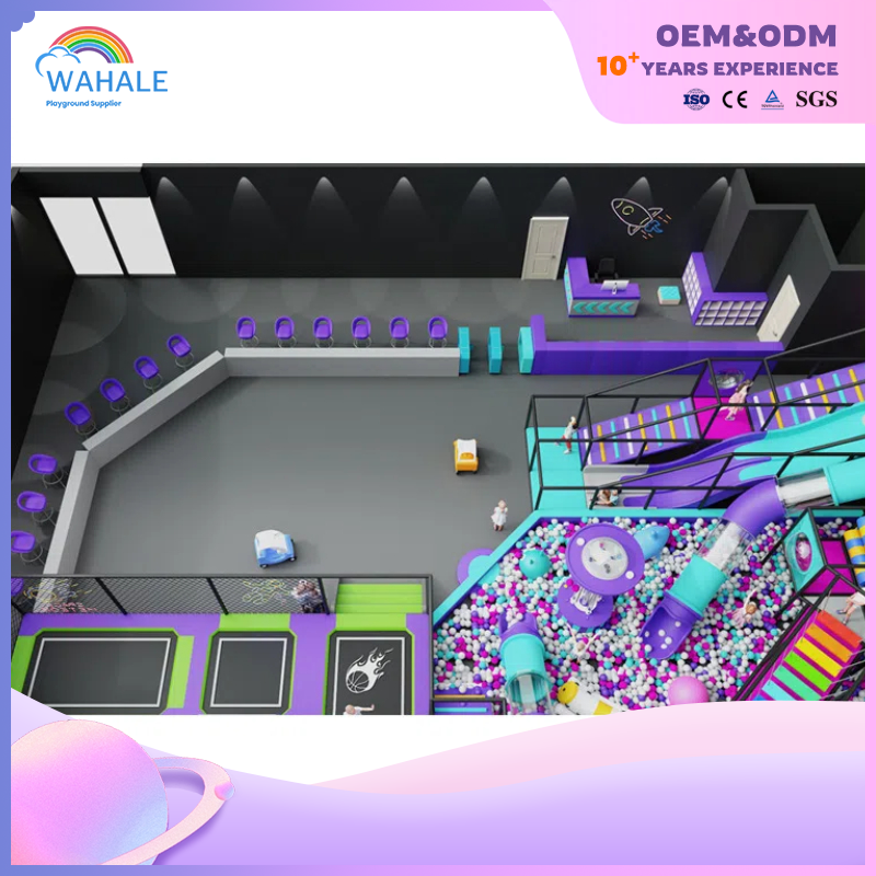Mall Indoor Video Game Theme Customized Children's Purple Physical Training Playground Equipment