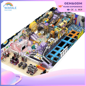 Rocket theme custom indoor soft decoration playground children space shape trampoline park equipment