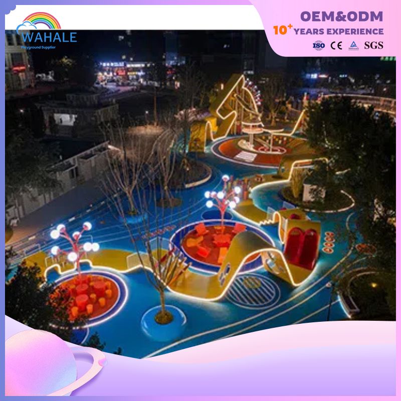Color Lighting Custom Outdoor Children Interactive Playground Equipment Suppliers