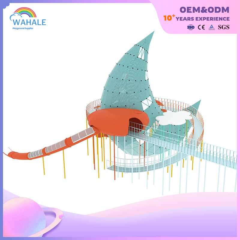Early Education Center Outdoor Moon Shape Custom Children's Climbing Sports Unpowered Playground Equipment