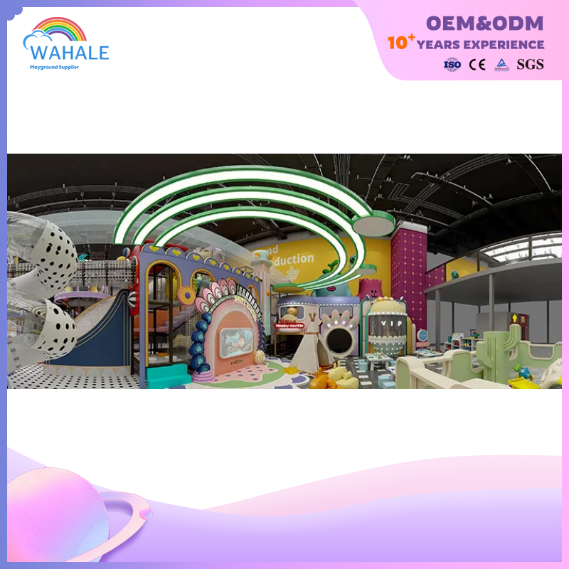 Mall Indoor Purple Video Game Theme Customized Children's Soft Sports Playground Equipment Dealer