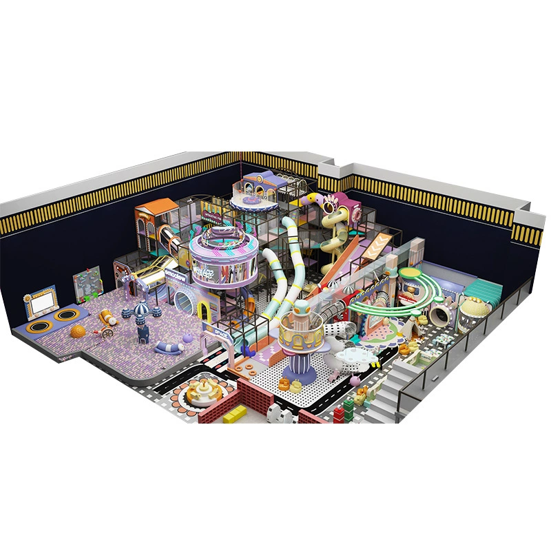 Neon city theme maze