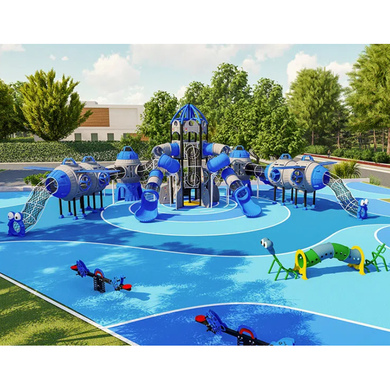 Blue rocket pattern seesaw