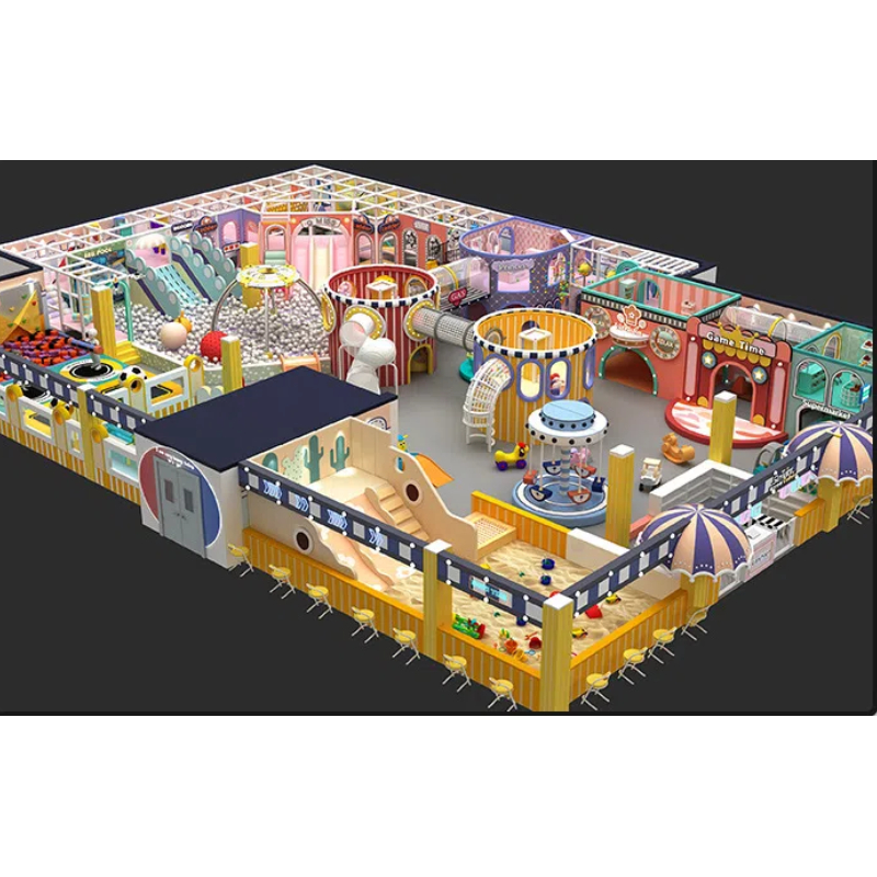 Orange sun shape game tower