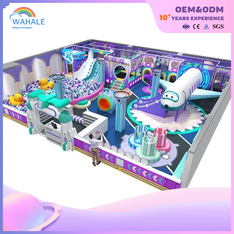 Mall Indoor Purple Children's Fun Candy Children Soft Set Parent-child Interactive Playground Equipment Suppliers