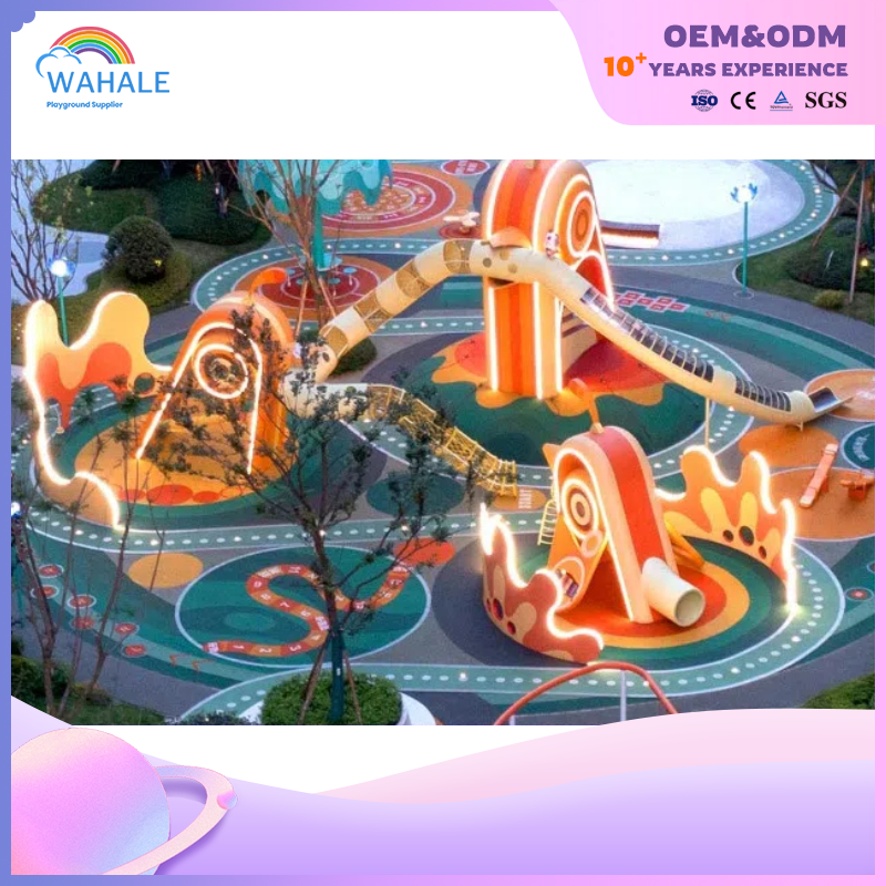 Community Outdoor Festive Rooster Shape Custom Children's Slide Playground Equipment