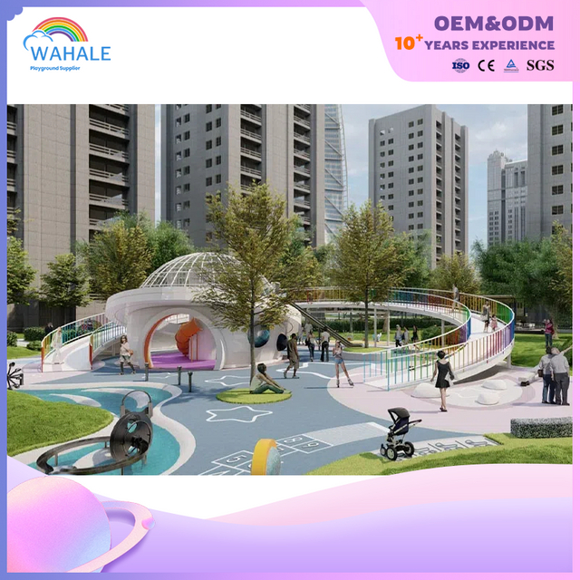 Park personnalisé Outdoor White Planet Shape Children's Playground Equipment Fabricant