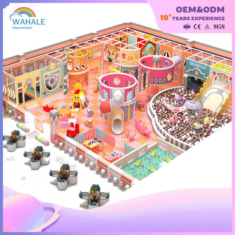 Sales Department Interior Purple Castle Theme Customized Children's Cartoon Playground Equipment