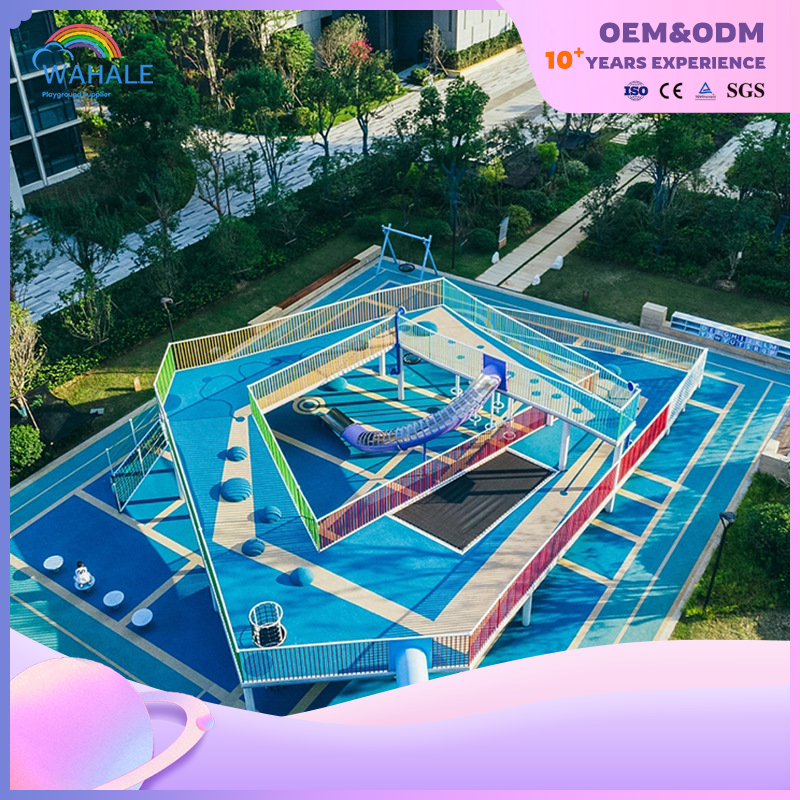 Sales Center Outdoor Blue Children's Playground Customized Children's Unpowered Park Equipment Dealer