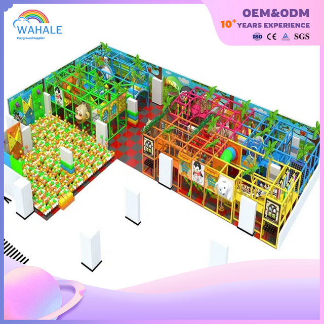 Sales Center Indoor Jungle Theme Custom Soft Installation Crossing Playground Equipment Dealer