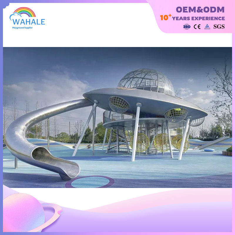 Park Outdoor Space Theme Customized Children's Blue Playground Equipment Manufacturer