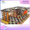 Indoor Children's Warriors Expand The Climb Through The Pass Through Playground Equipment