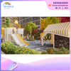 Early Education Center Outdoor Yellow House Shape Playground Customized Wooden Maze for Children