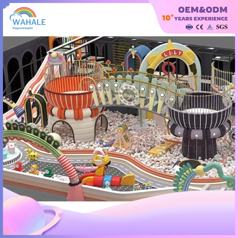 Customized Soft Furnishings And Playground Equipment with A Theme of Colorful Plants in The Sales Center